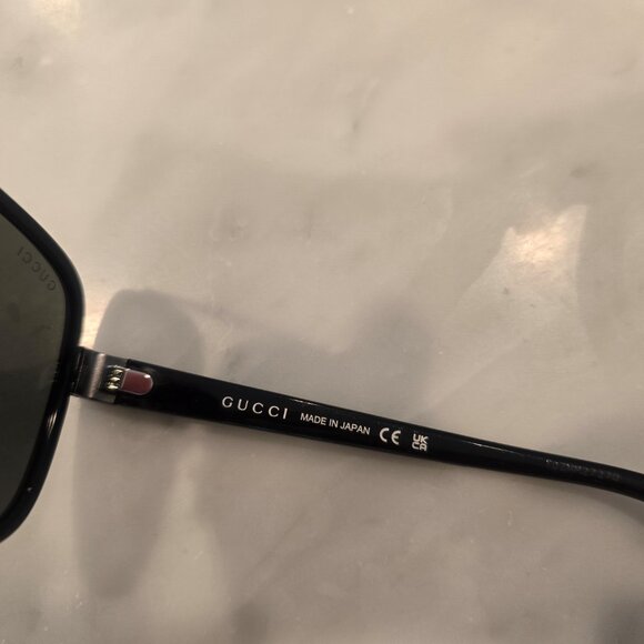 GUCCI PILOT SUNGLASSES GUCCI GG0448S 001 BLACK GREY EYEWEAR - Picture 5 of 8